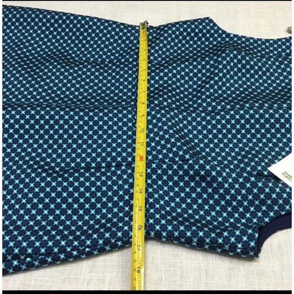 Diane Von Furstenberg Madyson Dress Womens 12 Blue Geo Print Retro 60s Mini